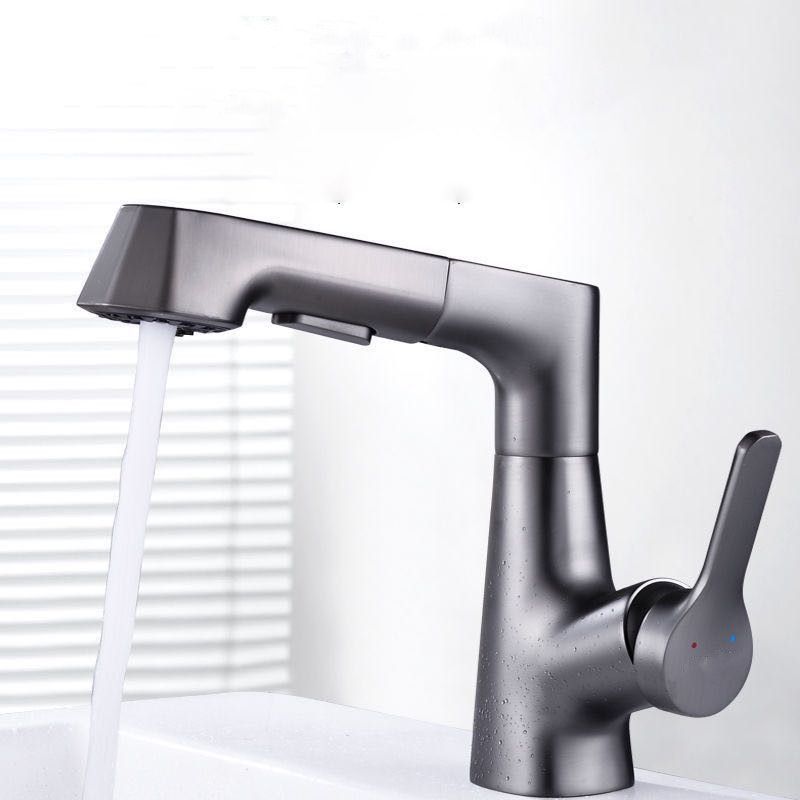 Avtoit | Modern Vessel Sink Faucet Copper Single Handle Pull Down Low Arc Vessel Faucet