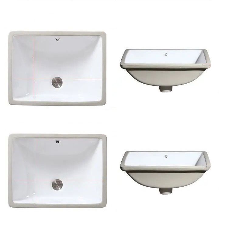 Avtoit | Modern Under-Mount Sink Oval Porcelain with Pop-Up Drain Sink