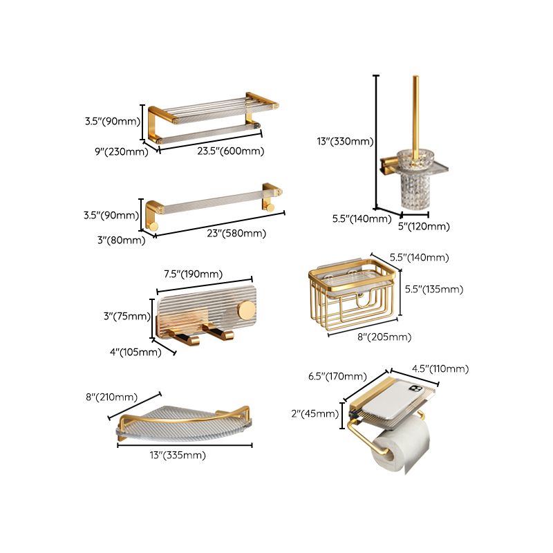 Avtoit | Plastic Modern Bathroom Accessories Hardware Set with Shelf
