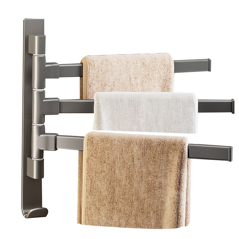 Avtoit | Contemporary Gray Bathroom Accessory Set Aluminium Towel Holder