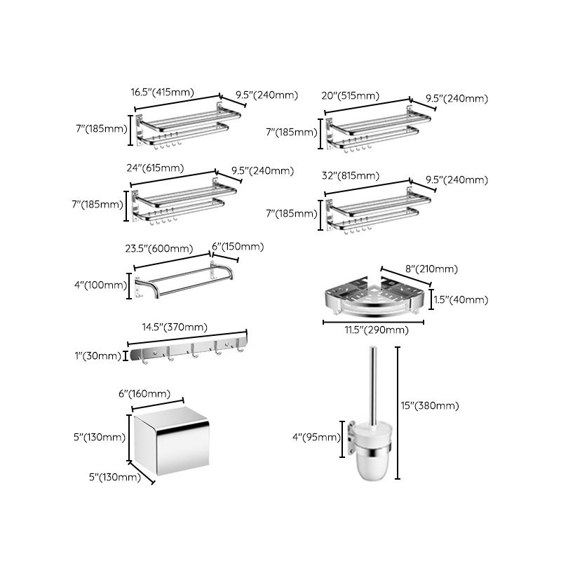 Avtoit | Modern Bathroom Accessory as a Single Item or in a Set Polished Chrome Bath Set