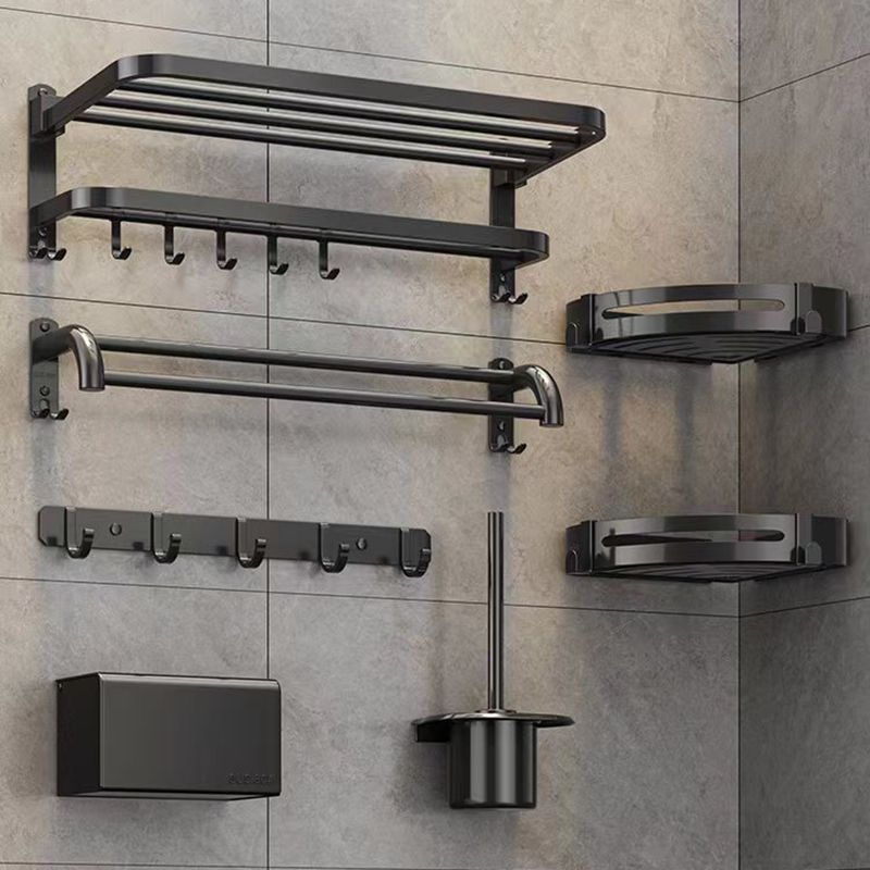 Avtoit | Matt black bathroom accessory set Modern bathroom accessory hardware set