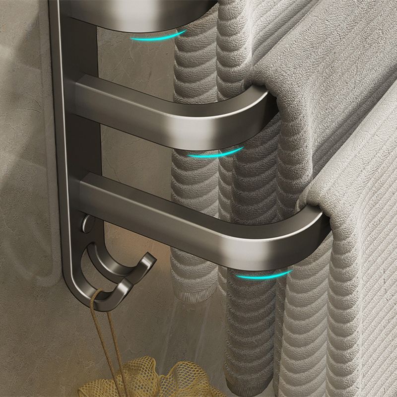 Avtoit | 2-piece modern bathroom accessory set made of aluminum matte gray towel bar