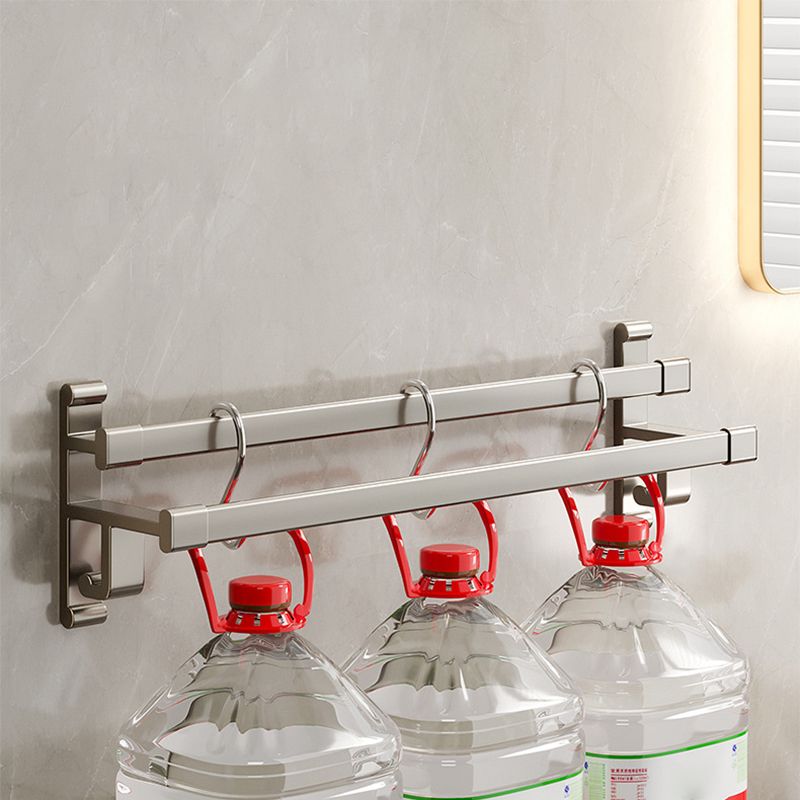 Avtoit | Gray Bathroom Accessory Set Contemporary Style Aluminum Towel Bar