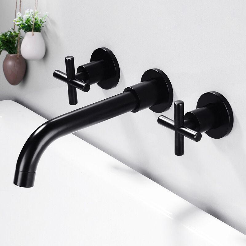 Avtoit | 3 holes faucet 2 cross handle wall-mounted faucet for the bathroom