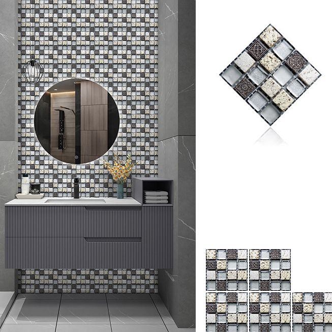 Avtoit | Pattern Color Stone Peel and Stick Mosaic Tile Peel and Stick Tiles Set of 20