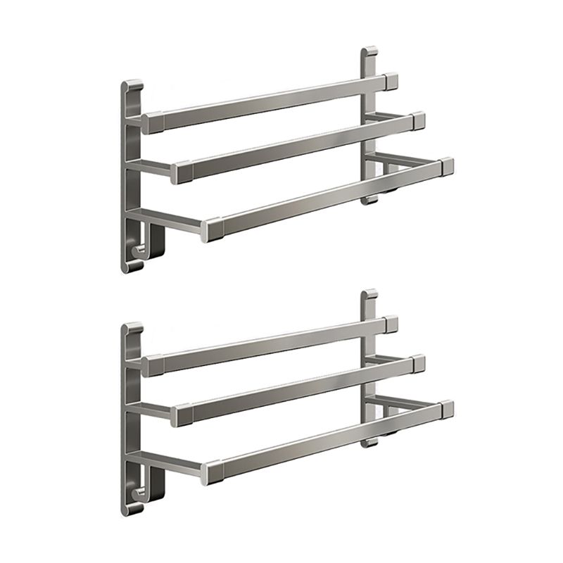 Avtoit | Gray Bathroom Accessory Set Contemporary Style Aluminum Towel Bar
