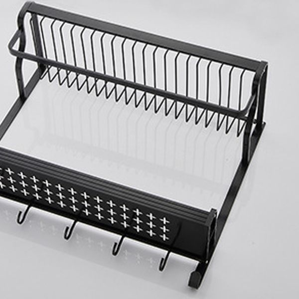 Avtoit | Black / Silver Bathroom Accessories Aluminum Hardware Set Bathroom Shelf