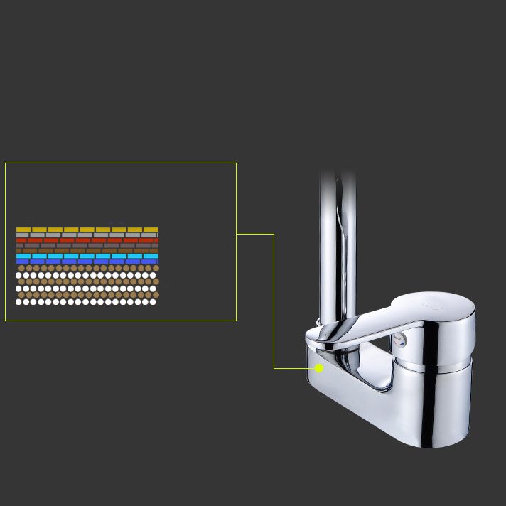 Avtoit | Chrome Round Washbasin Faucet with Swivel Spout for the Bathroom