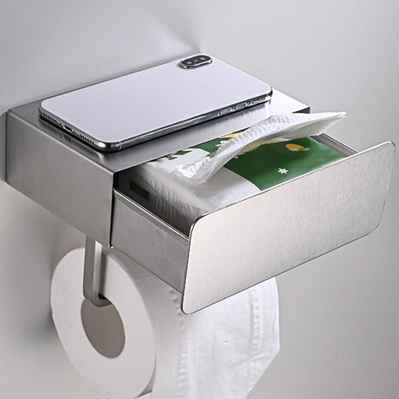 Avtoit | 2-piece Stainless Steel Classic Bathroom Accessory Set Black & Chrome Paper Holder