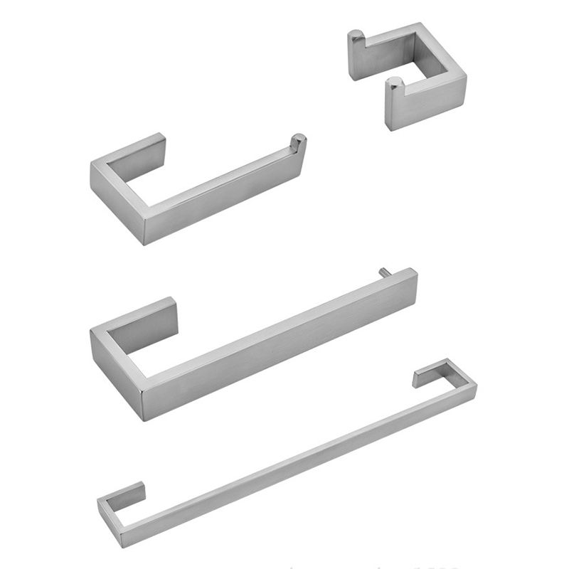 Avtoit | Stainless Steel Bathroom Set 4-Piece Modern Style Simple Bathroom Accessory Set