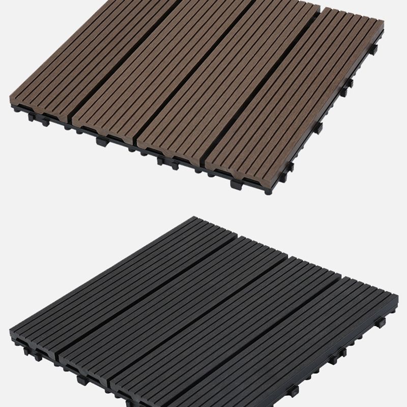 Avtoit | 12" X 12" Deck/Patio floor tiles 4-Slat Square for outdoor patio tiles