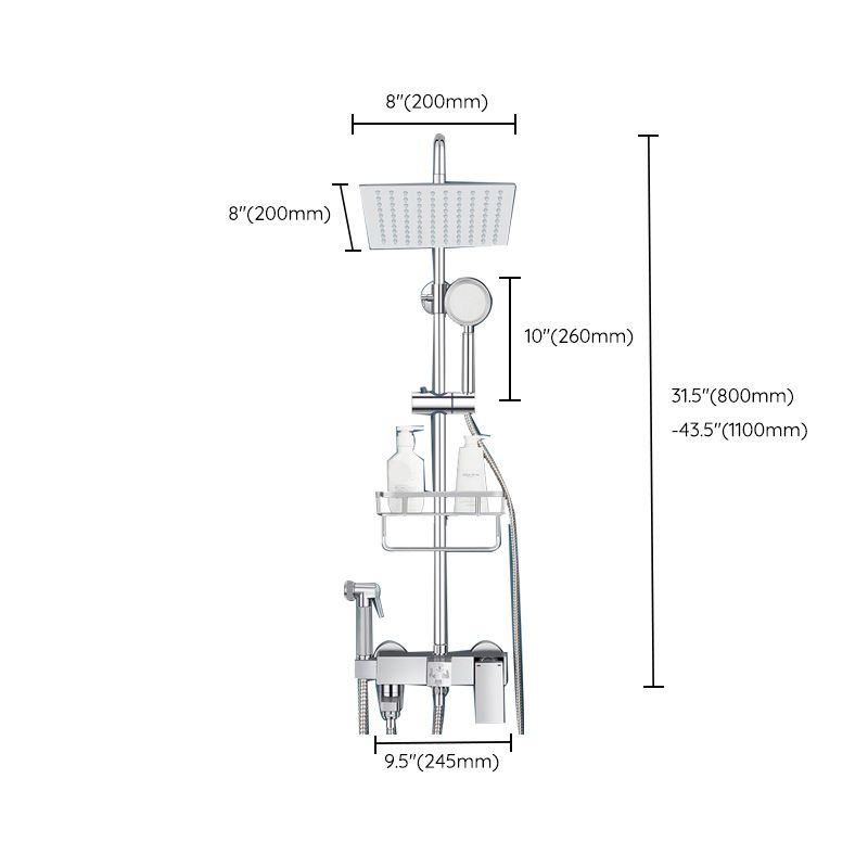 Avtoit | Modern Shower System Handle Lever Wall Mounted Spot Resist Copper Shower System