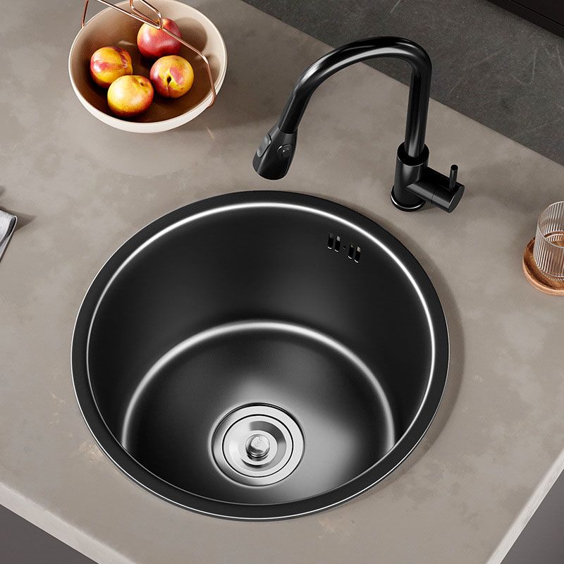 Avtoit | Contemporary Style Round Kitchen Sink Stainless Steel Kitchen Sink