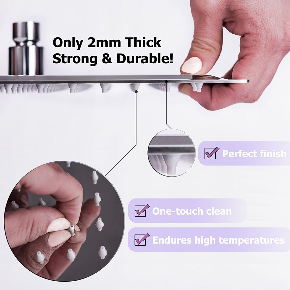 Avtoit | Wall Mounted Fixed Shower Head Modern Style Metal Shower Head