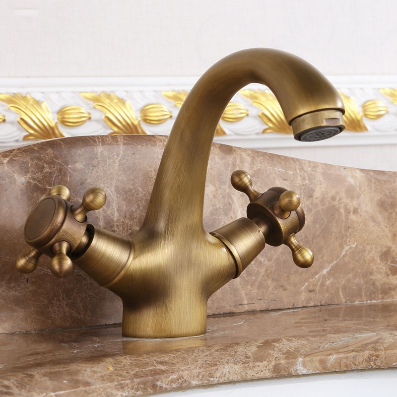 Avtoit | Button Handle Widespread Bathroom Faucet Industrial Sink Faucet