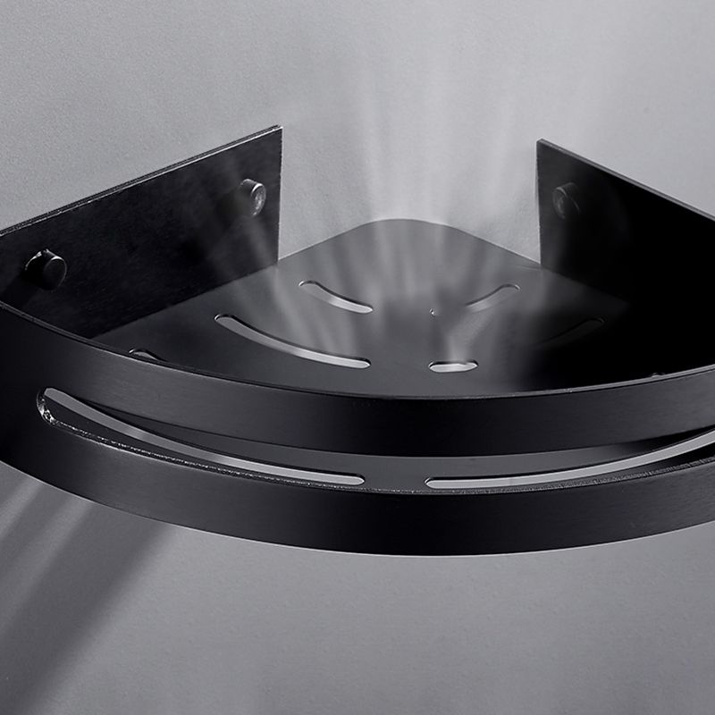Avtoit | Matt Black Modern Bathroom Accessory Set, Set of 3, Bathroom Shelf