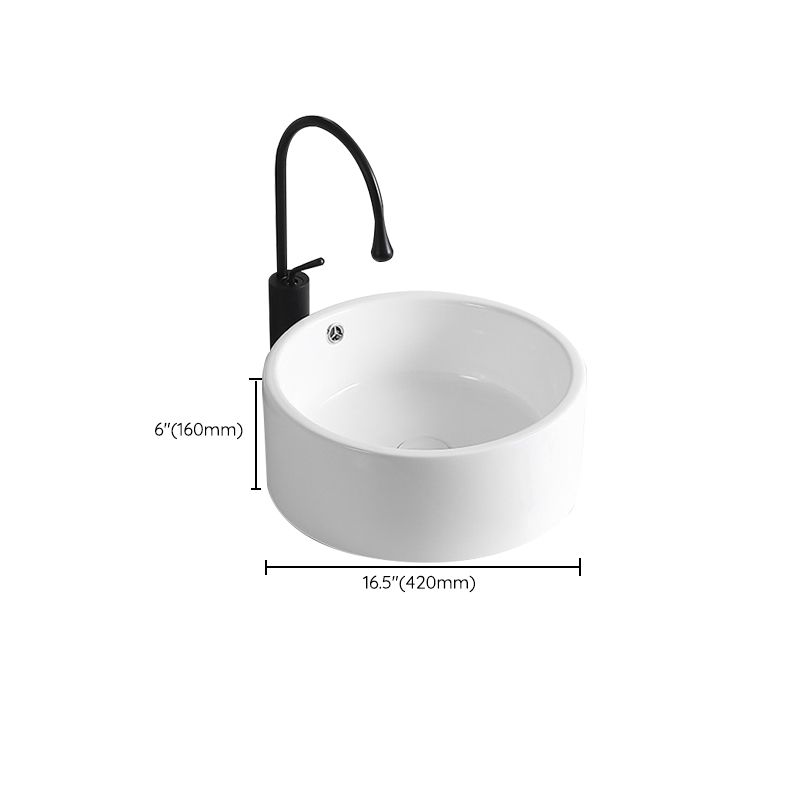 Avtoit | Modern Vessel Sink Porcelain Rectangular Vessel Sink (Not Including Faucet)