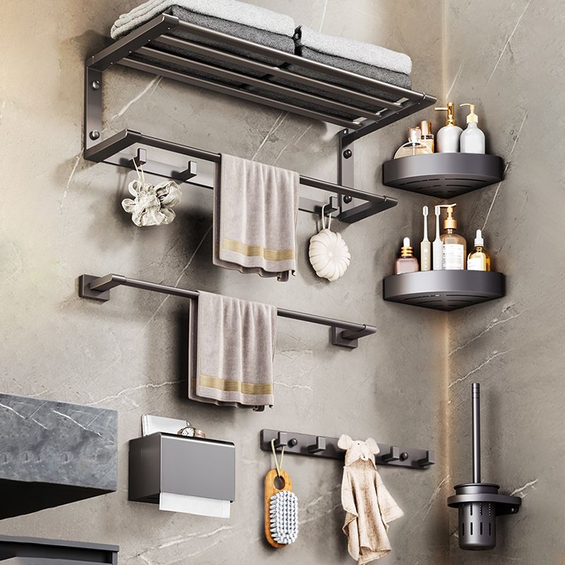 Avtoit | Modern bathroom accessory set Bathroom shelf Towel bar gray bathroom accessory set