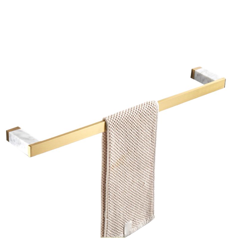 Avtoit | Brushed Brass Bathroom Accessory Set Metal & Marble Bathroom Hardware Set with Bathtub Shelf