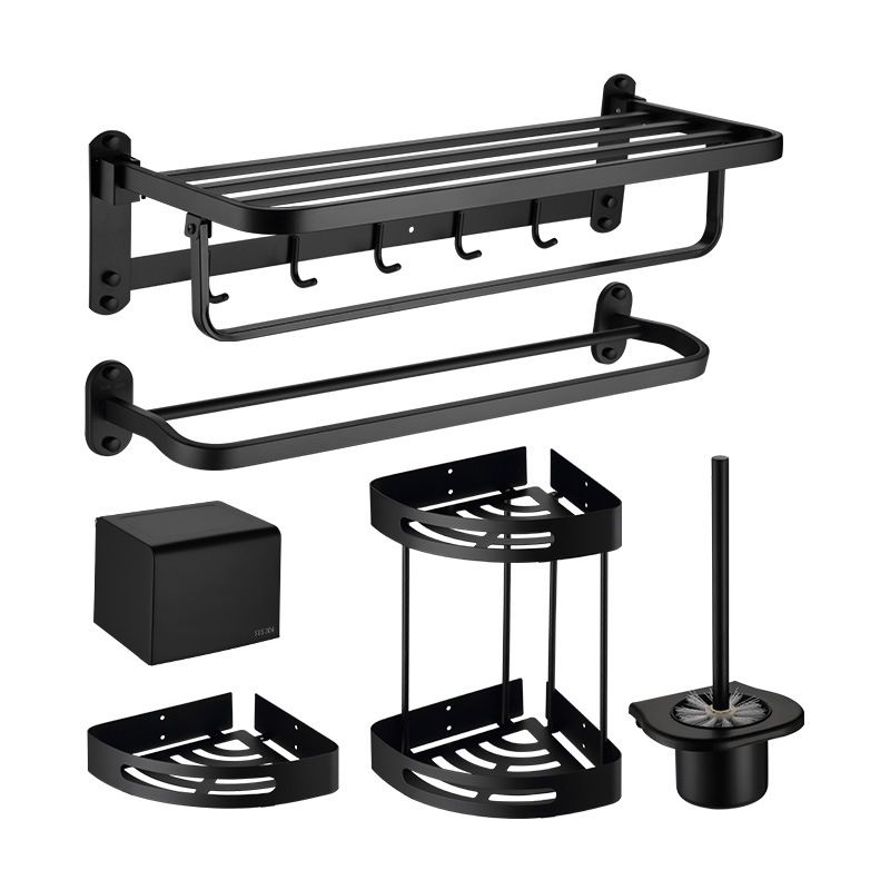 Avtoit | Modern Bathroom Accessory Set Bath Shelf Towel Holder Matte Black Bath Hardware Set