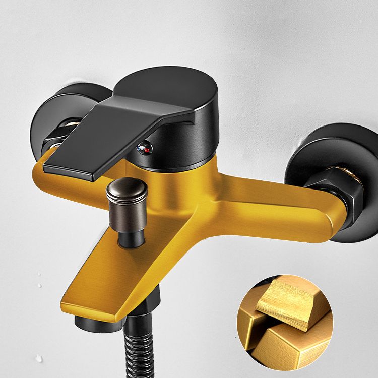 Avtoit | Wall-mounted fixed bathtub faucet lever handle with hand shower