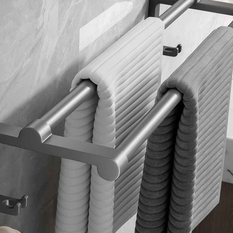 Avtoit | Gray bathroom accessories as a single piece or as a set with towel holder/bathroom shelf/robe hooks