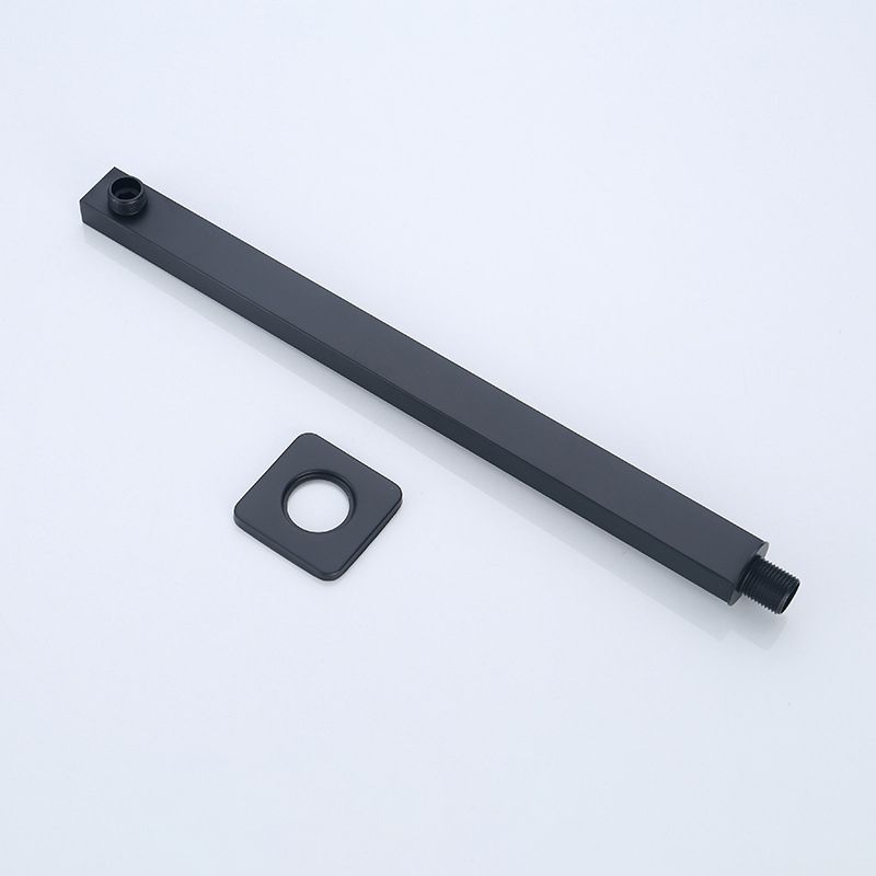 Avtoit | Black Square Fixed Shower Head Modern Style Wall Mounted Shower Head