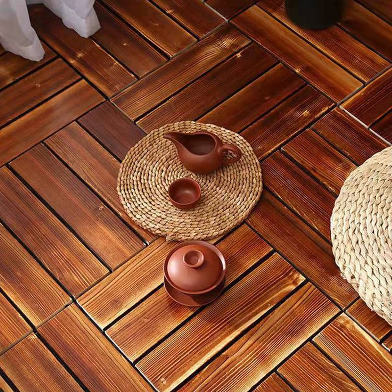 Avtoit | 4-Slat Wood Floor Tiles Interlocking Installation Floor Tiles