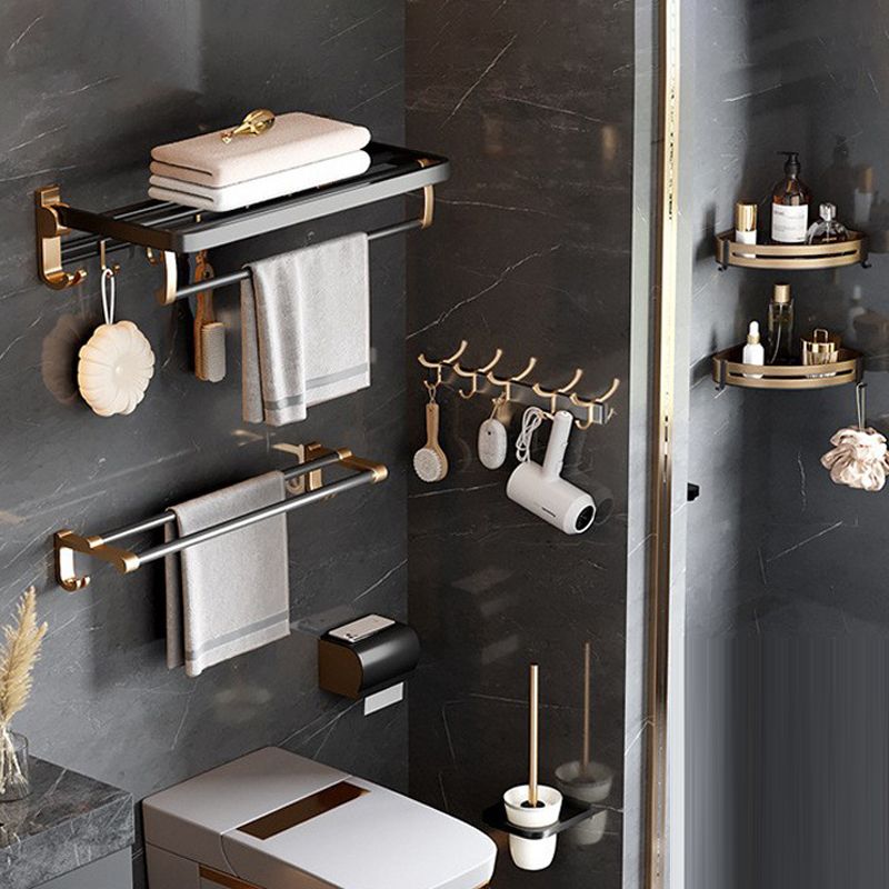 Avtoit | Traditional Black Aluminum Bathroom Fittings Set Bathroom Accessories Kit