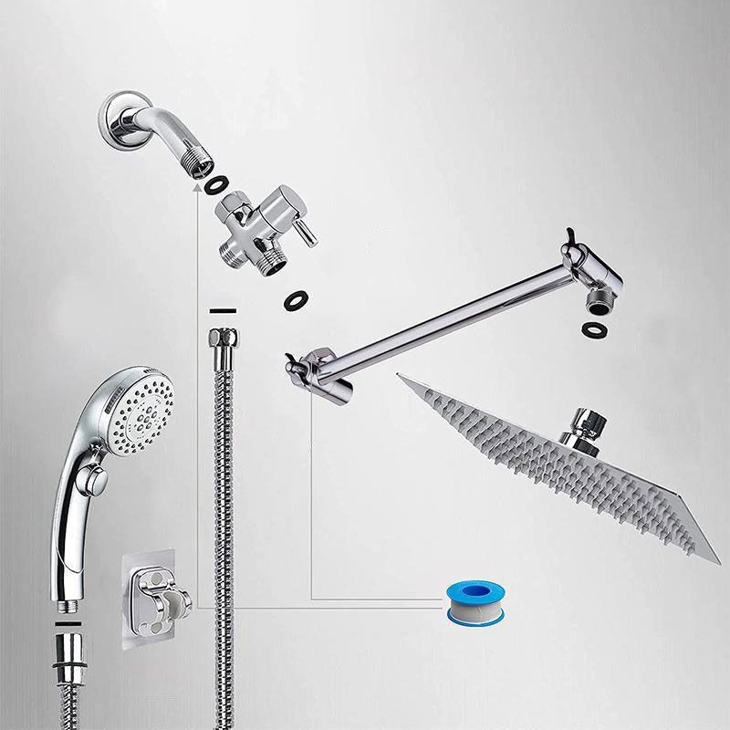 Avtoit | Stainless Steel 8 Inch Shower Set 5 Sprays Handheld Shower Head Shower Arm