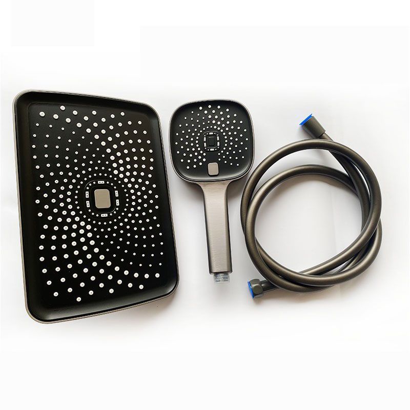 Avtoit | Black Large Shower Head Standard Spray Pattern with Hand Shower