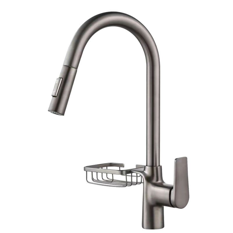 Avtoit | Goose Neck Kitchen Sink Faucet Three-Way Flow with Pull-Down Spray Head