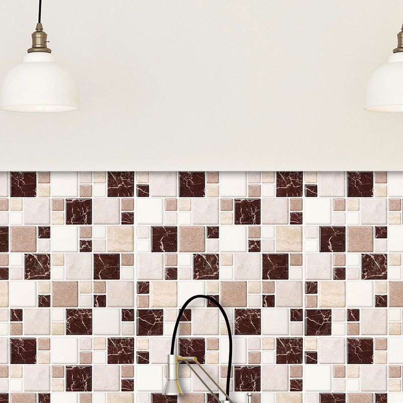 Avtoit | Pattern Matte Color Stone Peel and Stick Mosaic Tile Peel and Stick Tile Set of 2