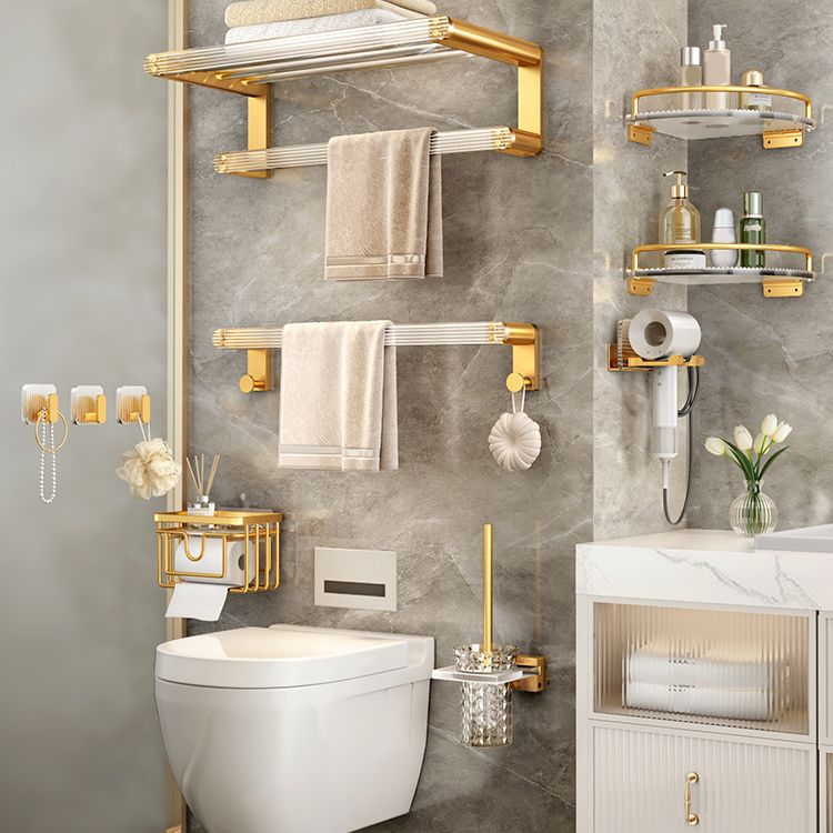 Avtoit | Modern Golden Bathroom Accessories Single Piece or in Set with Bathroom Shelf