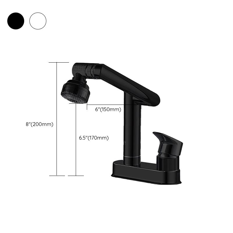 Avtoit | Modern Style Sink Faucet Copper Handle Low Arc Pull-Out Sink Faucet