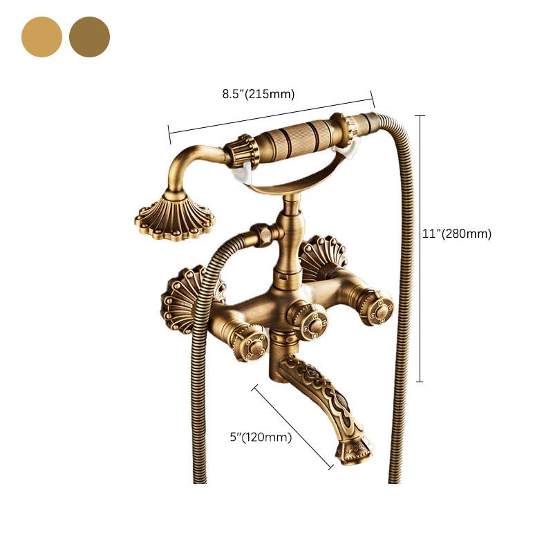 Avtoit | Wall Mounted Metal Freestanding Bathtub Filler Copper Freestanding Faucet
