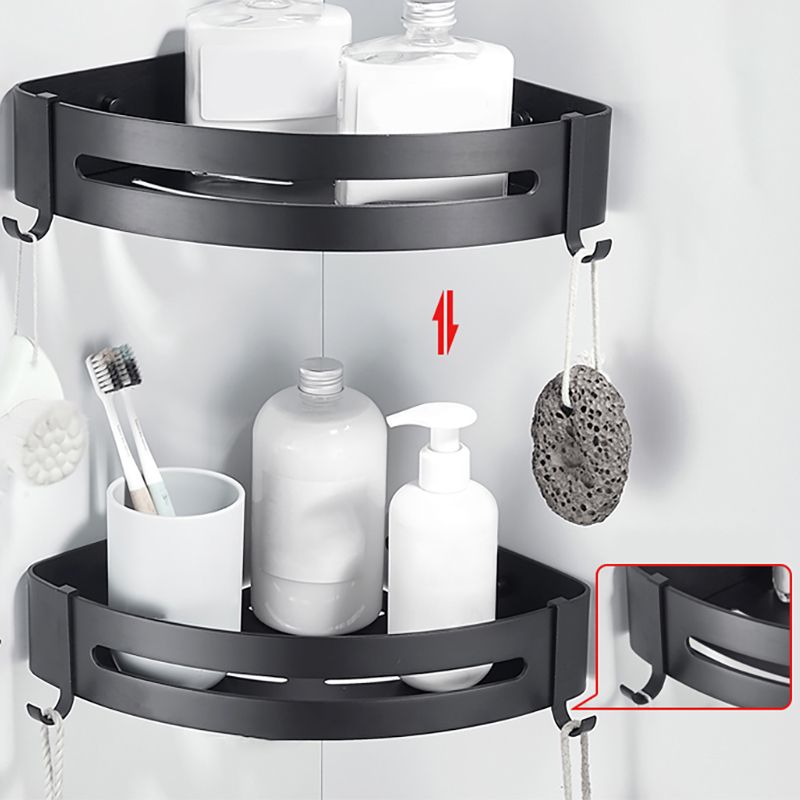 Avtoit | Modern Classic Bathroom Hardware Set Matte Black Bathrobe/Towel Bar & Bathroom Shelf