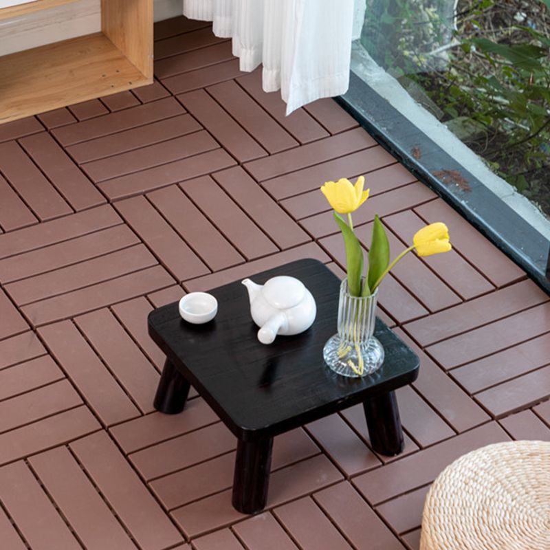 Avtoit | 30 cm X 30 cm 4-Slat Square Deck/Patio Floor Tiles Snap Fit Installation Floor Tiles