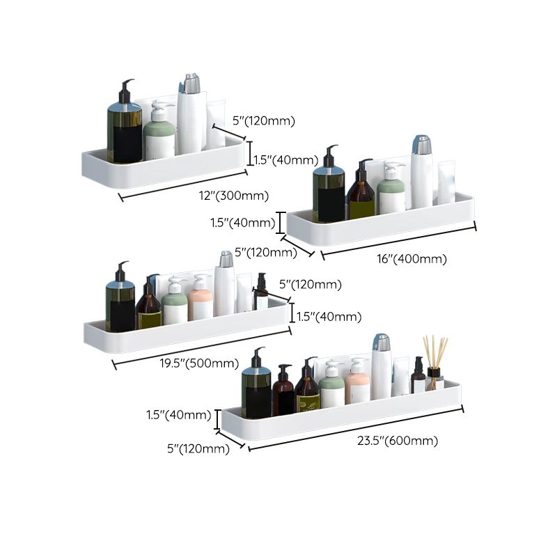 Avtoit | White 2-piece Bathroom Hardware Modern Bathroom Accessories Set, Bathroom Shelf