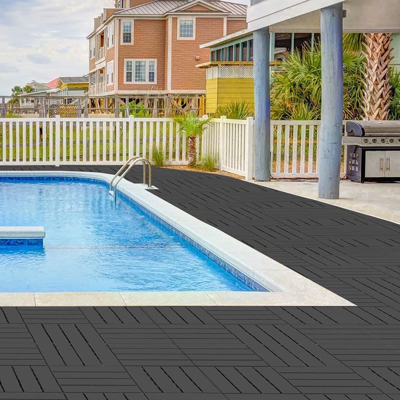 Avtoit | 4-Slat 12" X 12" PVC Floor Tiles Connection Installation Floor Tiles
