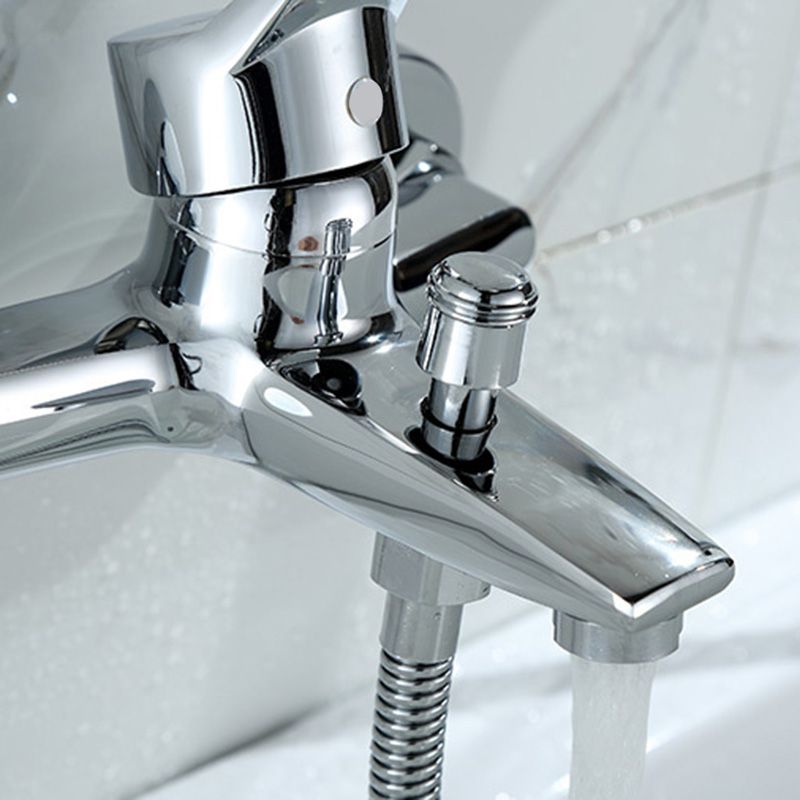 Avtoit | Modern Silver Faucet Copper with 1-Handle 2-Hole Bathroom Faucet