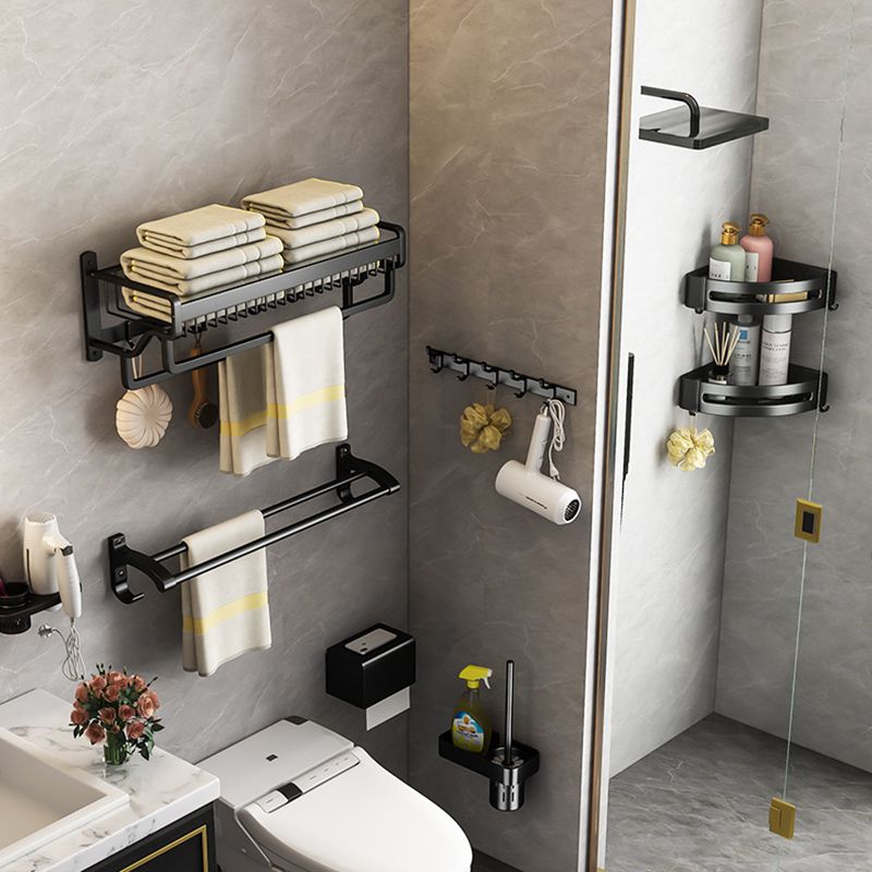Avtoit | Modern black metal bath hardware set towel bar bathroom hardware set