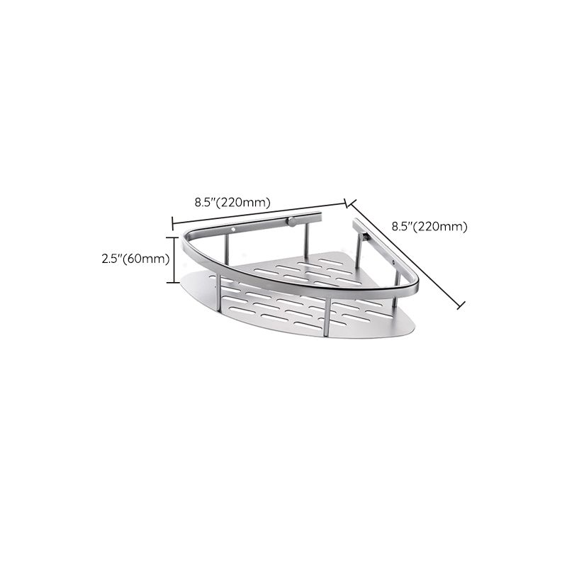 Avtoit | 3-piece modern bathroom accessory set aluminum bathroom shelf in silver
