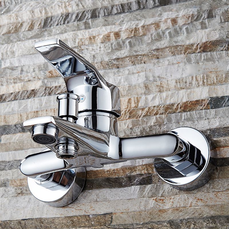 Avtoit | Modern Silver Bathtub Spout Single-Hole and Two-Hole Installation Faucet