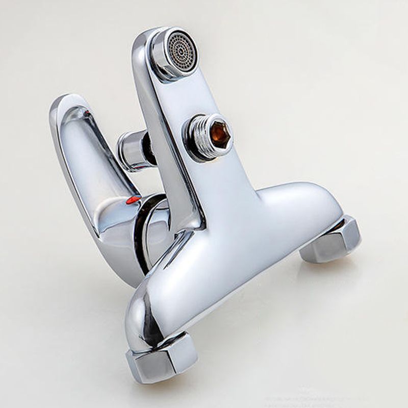 Avtoit | Modern Silver Bathtub Spout Single-Hole and Two-Hole Installation Faucet