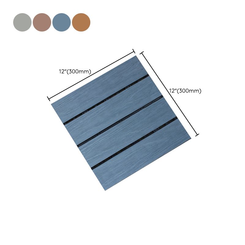Avtoit | 12" X 12" 4-Slat Square PVC Floor Tiles With Interlocking Installation Floor Plates Tiles