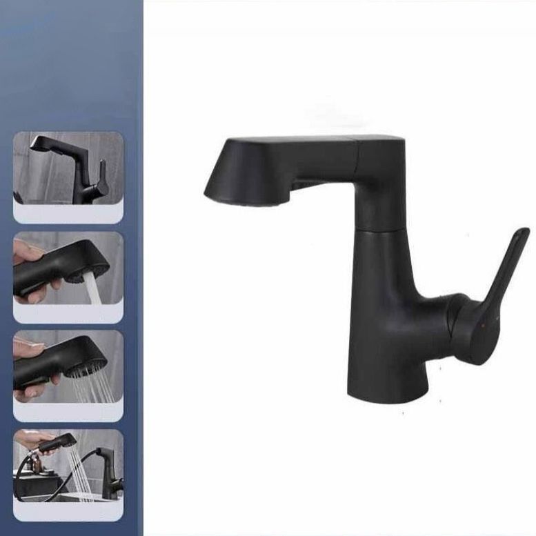Avtoit | Modern Vessel Sink Faucet Copper Single Handle Pull Down Low Arc Vessel Faucet