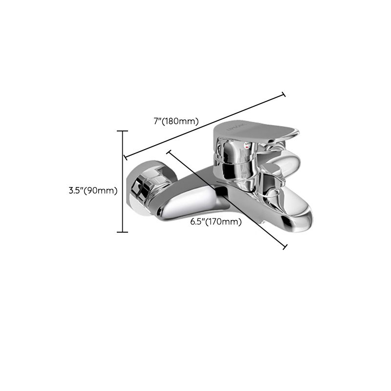 Avtoit | Popular Wall-Mounted Bathtub Faucet Fixed Lever Handle Bathtub Filler Trim