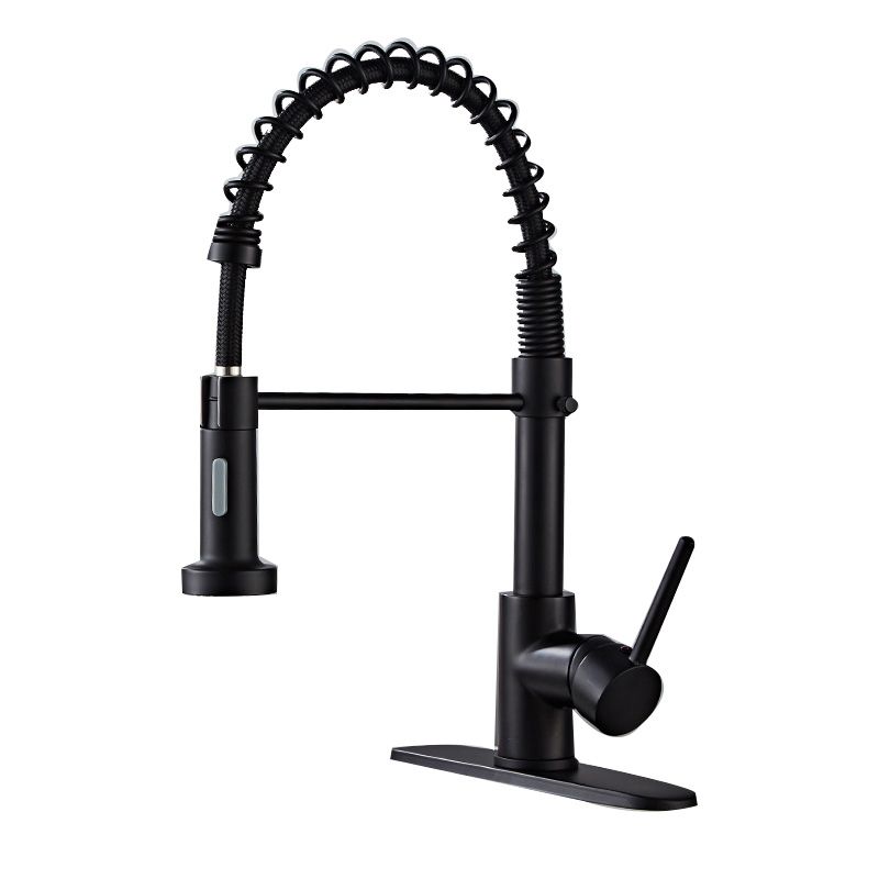 Avtoit | Glam Basin Faucet Brass Lever Handles Spring Neck Three-Function Bathroom Sink Tap